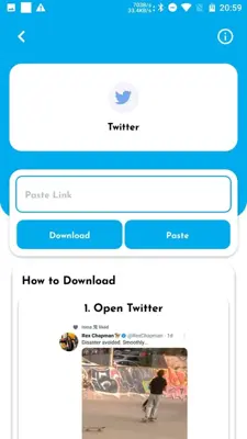 Video Downloader for Twtiter - Save videos android App screenshot 1